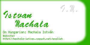 istvan machala business card
